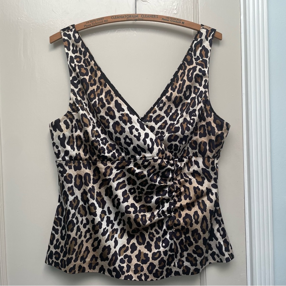 Leopard Print Retro Top Size 14 - image 1